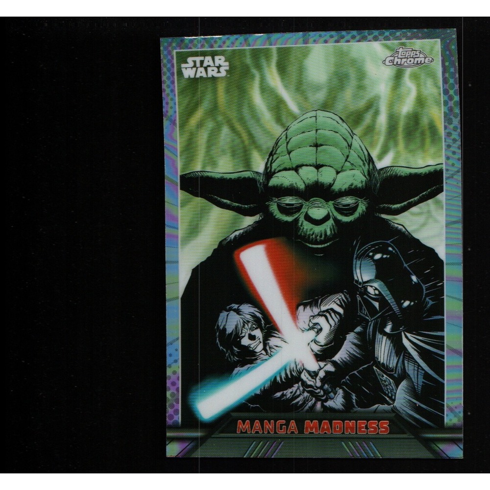 2023 Topps Chrome Star Wars #MM-10 Yoda Luke Skywalker Darth Vader Manga Madness